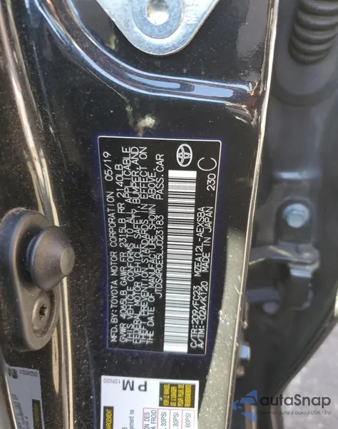 2020 Toyota Corolla Se z USA, uszkodzony, nr VIN JTDS4RCE5LJ023183